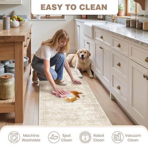 Kitchen Rugs Sets of 3, 2x3 2x4 2x5 Rug Runner,Beige - color: Beige/Ivory, size: 2x3+2x4+2x5 Set