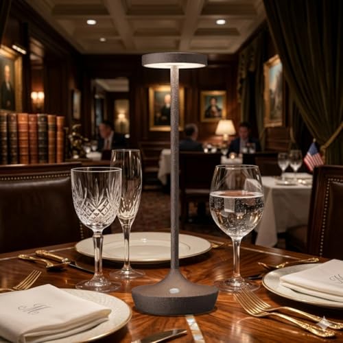 2 Pack Cordless Table Lamps, Rechargeable 6000mAh, 72H Runtime, Waterproof - color: Rust