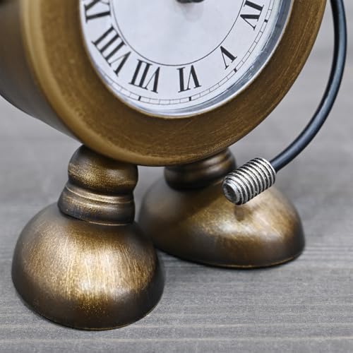 Ikee Design Gold DJ Desk Clock Modern Mantel Small Table Clock