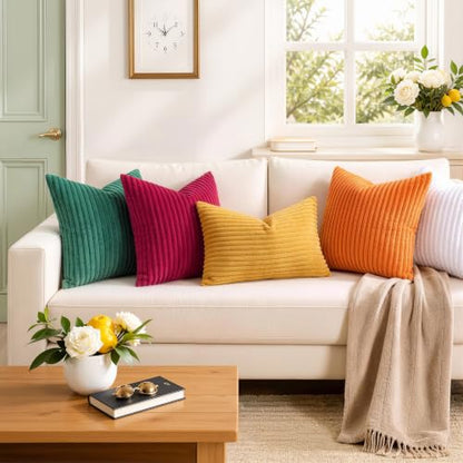 Simmore Fall Soft Burgundy Flannel Throw Pillow Covers 20X20 Set of 2 - color: Burgundy, size: 20" x 20" (Pack of 2)