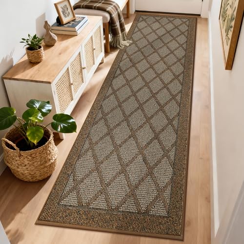 COSY HOMEER Hallway Runner Rugs Door Mat 2.8x10 Ft Dirt Trapper,Brown - color: Brown, size: 2'8" x 10' (Rectangular)