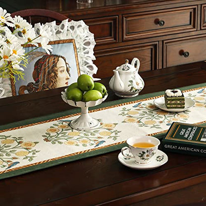 Patdrea Designer Elegant French Velvet Table Runner,12"X102"-Botticelli - color: Botticelli Velvet, size: 12"*102"