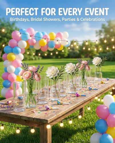 12Pcs Borosilicate Glass Vases for Centerpieces.