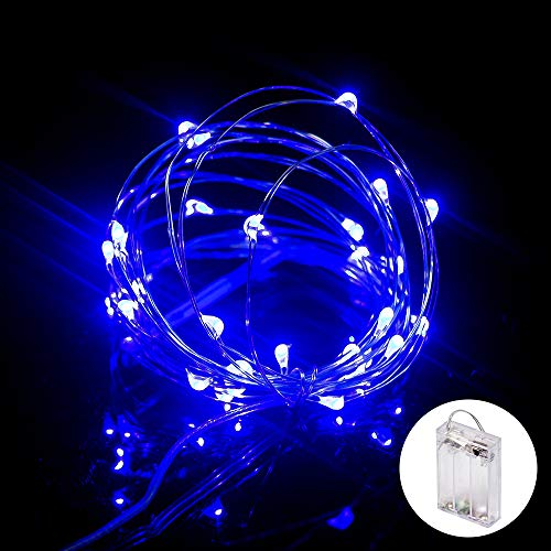 XINKAITE Waterproof LED Fairy String Lights - Starry DIY Decoration for Indoor & Outdoor Parties, Christmas, Holidays (10FT/3Meters, Blue) - color: Blue, size: 10 ft