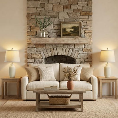 Luvkczc 22.75" Ceramic Table Lamps Set of 2,Nightstand Lamps Bedside Lamps - color: Off-White
