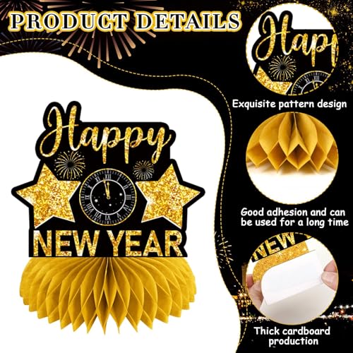 10Pcs Happy New Years Table Centerpieces Decorations 2027 - style: New Years Style
