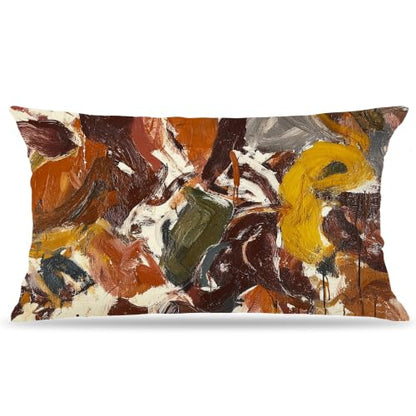 Mid Century Modern Abstract Throw Pillow Cover 12x20 Double-Sided - color: Abstract -13