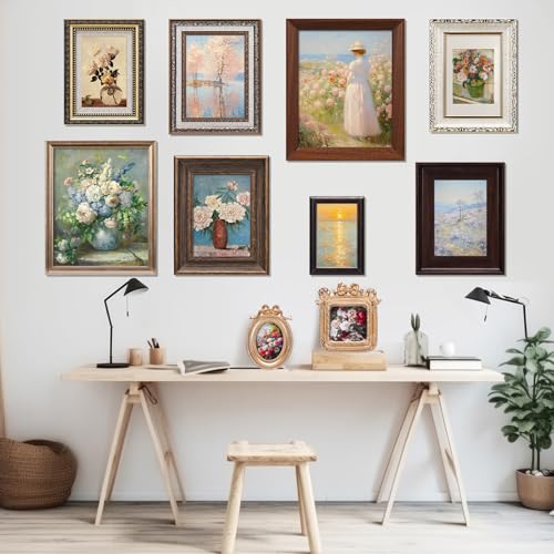 Qunclay 10 Pack Vintage Picture Frames Wall Ornate Antique, Classic Style - style: Classic