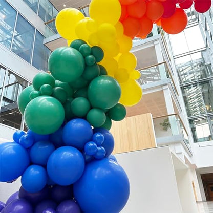 Red Blue Yellow Green Balloons 12 Inch Rainbow Colorful Latex Party Balloon - color: Red Blue Yellow Green