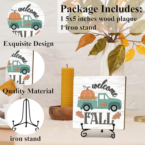 Fall Home Decor Indoor,Welcome Fall Thanksgiving Table Decor - color: Multicolor