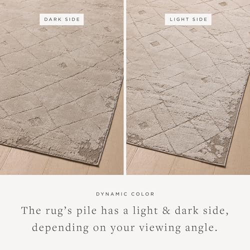 Loloi Amber Lewis Monty Collection MOT-05 Beige/Natural 2'-7" x 8'-0", .50" Pile Height, Runner Rug - color: Beige / Natural, size: 2'7" x 8' (Rectangular)