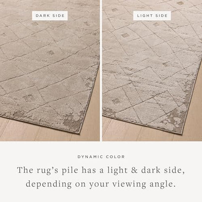 Loloi Amber Lewis Monty Beige/Natural 11'-6" x 15' Area Rug - color: Beige / Natural, size: 11'6" x 15' (Rectangular)