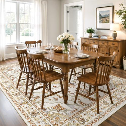 Arenarug 8x10 Washable Area Rug for Living Room, Khaki Rusty Yellow - color: Khaki Rusty Yellow, size: 8' x 10' (Rectangular)