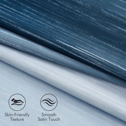 MIULEE Dark Blue and Light Blue Ombre Blackout Curtains 52Wx63L Set of 2 - color: Dark Blue and Light Blue, size: 52"W x 63"L (Pack of 2)
