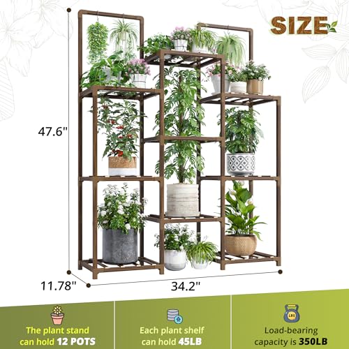 EnHomee 47.6" H Plant Stand, Indoor Outdoor Stand for Living Room Patio