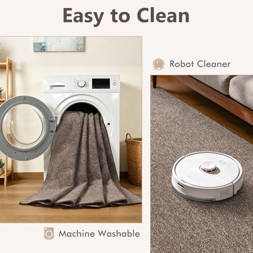 2x6 Coffee/White Runner Rug Washable Non-Slip for Kitchen Hallway Bathroom - color: 10 Coffee/White, size: 2' x 6' (Runner)