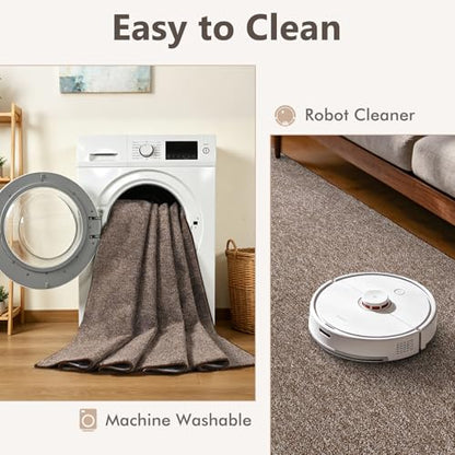 2x6 Coffee/White Runner Rug Washable Non-Slip for Kitchen Hallway Bathroom - color: 10 Coffee/White, size: 2' x 6' (Runner)