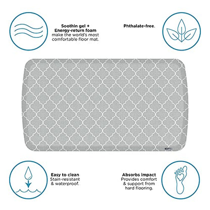 GelPro Elite Trellis Light Grey Kitchen Comfort Mat, 20" x 36 - color: Trellis Light Grey, size: 36"L x 20"W x 0.8"Th