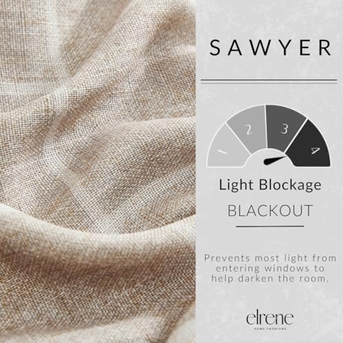 Threadmade Sawyer Window Panel, Linen - 52" W x 108" L - color: Linen, size: 52"W x 108"L (Pack of 1)