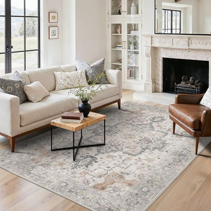 BESBLEE 5x7 Area Rug for Living Room,Washable Non Slip, Light Taupe Brown - color: Light Taupe Brown, size: 5' x 7' (Rectangular)
