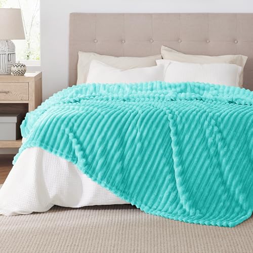 Bedsure Soft King Size Blankets for Bed Blue Fog 108"x90" - color: Blue Fog, size: King