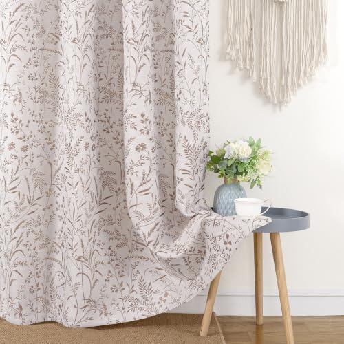 BGment Mocha Linen Curtains for Living Room 72 Inch Length 2 Panels - color: Mocha, size: 52"W x 72"L (Pack of 2)