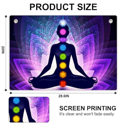 7 Chakra Meditation Tapestry Banner Flag 28.5 x 20 Inch Spiritual Seekers - color: Multi 0671