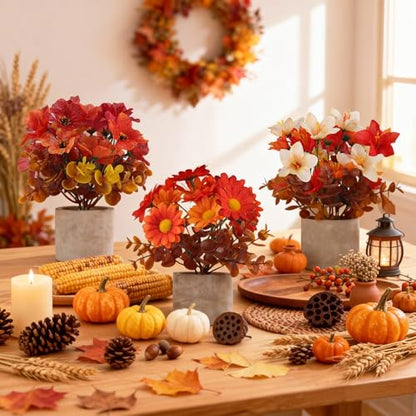 3 Pack Fall Decor for Thanksgiving Autumn Home Fireplace Holiday Decor