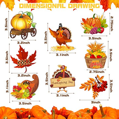 Bucherry 40 Pcs Fall Ornaments for Tree Thanksgiving Wood Decor,Warm Style - style: Warm Style