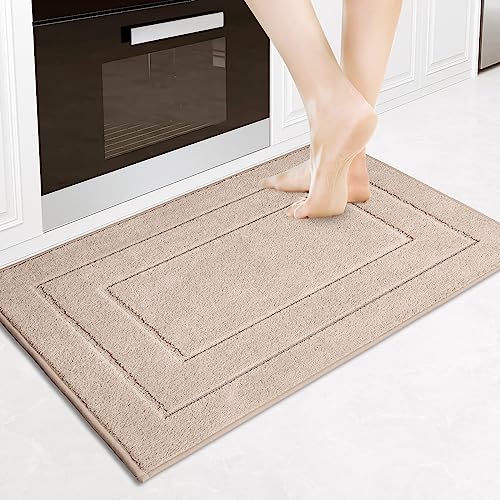 PURRUGS Kitchen Rug, Kitchen Mat, 24" x 35.5", Beige - color: Beige, size: 24" X 35.5"