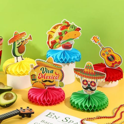 10Pcs Fiesta Party Decorations Mexican Cinco De Mayo Centerpieces - style: Fiesta Style