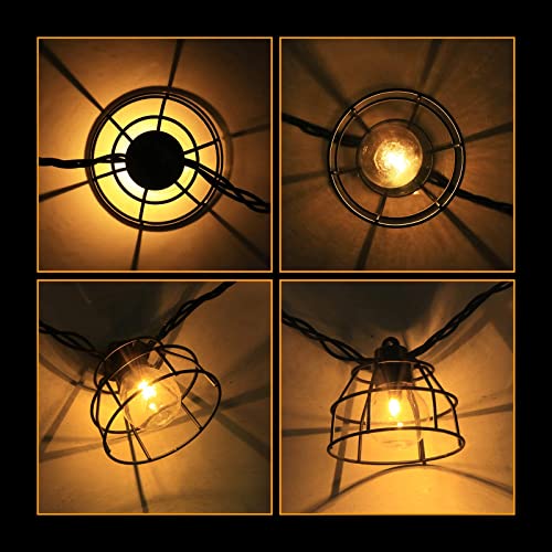Vigdur Lantern String Lights, 10 G40 Bulbs Patio String Lights, 11FT