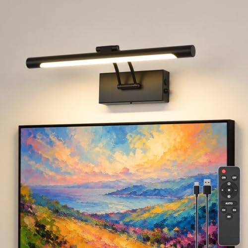 Battery Operated Picture Light for Wall,Matte Black 15.7-Inch - color: Black, size: 15.7 Inch