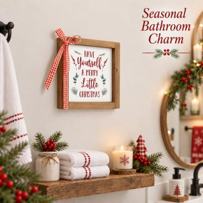 Have Yourself A Merry Little Christmas Sign, Table & Wall Decor - color: white-7