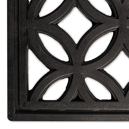 DII High Traffic All-Weather Rubber Doormat, 18x30, Lattice - color: Lattice, size: 1'6" x 2'6" (Rectangular)