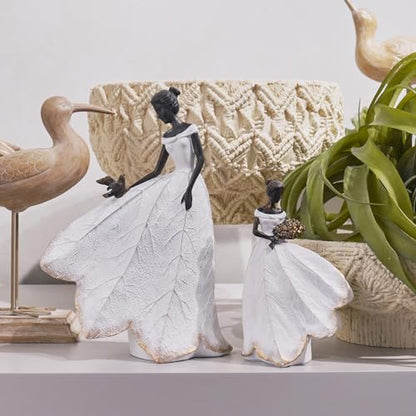 Guichifun Fairy Statue, White, 5 x 3 x 7.5 Inch - color: White-flower, size: Small