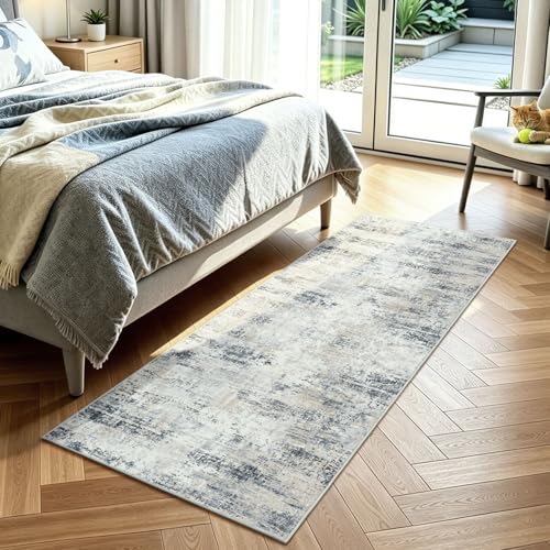 2x6 Runner Rug Non Slip Washable, Kitchen Hallway Entryway Carpet - color: Grey, size: 2' x 6' (Runner)