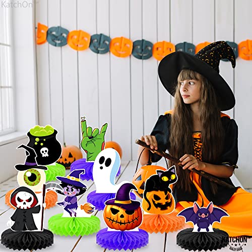 KatchOn Halloween Honeycomb Centerpieces, Pack of 9 - color: Green, Orange & Black