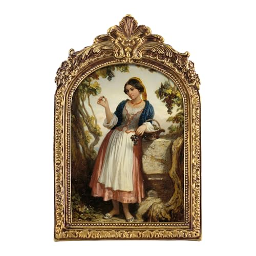 FOLKOR Pastoral Landscape Oil Painting Canvas Prints for Bedroom Decor - color: An Italian Peasant Girl, size: 5x7"