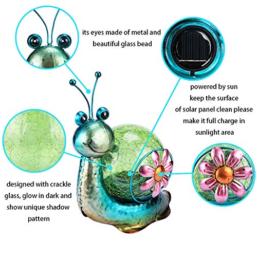 MUMTOP Solar Lights Snail Figure Outdoor Garden Decor Waterproof Lamp