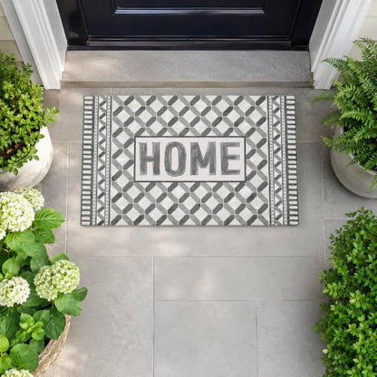 Stupell Industries Classic Tile Vibes Entry, 30 x 18 - color: Monochrome Geometric Home