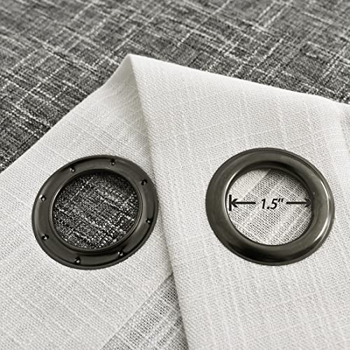 Central Park Ombre Semi Sheer Curtain, Cream White to Grey, 40" Wx63 Lx2 - color: Grey, size: 40"W x 63"L (Pack of 2)