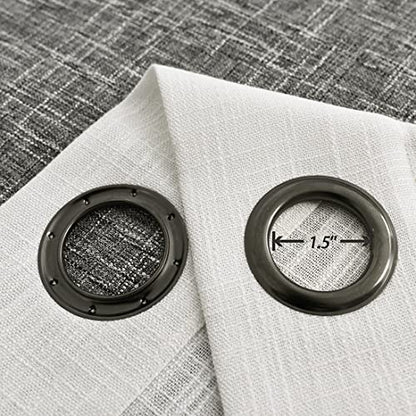 Central Park Ombre Semi Sheer Curtain, Cream White to Grey, 40" Wx63 Lx2 - color: Grey, size: 40"W x 63"L (Pack of 2)