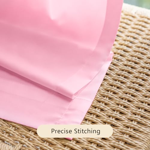 Non-See-Through Pink Privacy Sheer Curtains 84 Inch Long 2 Panels - color: Pink, size: 52"W x 84"L (Pack of 2)