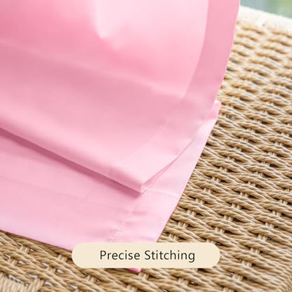 Non-See-Through Pink Privacy Sheer Curtains 84 Inch Long 2 Panels - color: Pink, size: 52"W x 84"L (Pack of 2)