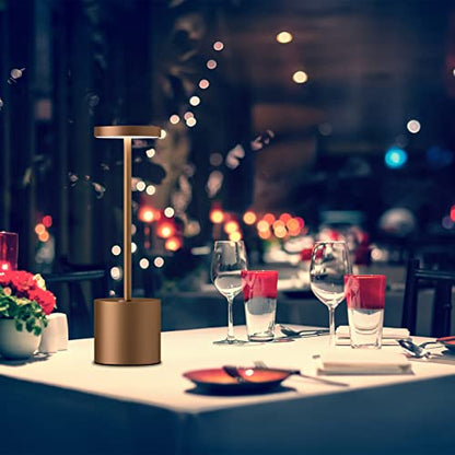 TBBGA LED Cordless Table Lamps Set of 2, 5000mAh Rechargeable Table Light - color: Brown2