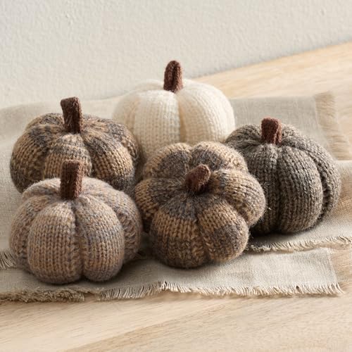 Your Heart's Content Mini Knit Pumpkins (Cobblestone 5) - color: Cobblestone 5