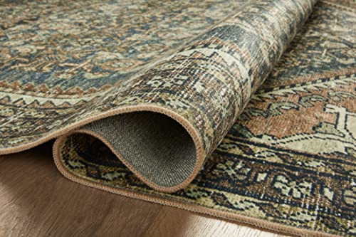 Loloi Magnolia Home Banks Denim/Clay 2'-3" x 3'-9" Accent Rug - color: Denim / Clay, size: 2'3" x 3'9" (Rectangular)