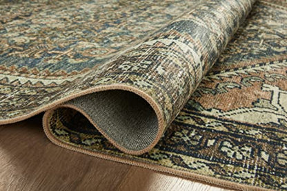 Loloi Magnolia Home Banks Denim/Clay 2'-3" x 3'-9" Accent Rug - color: Denim / Clay, size: 2'3" x 3'9" (Rectangular)