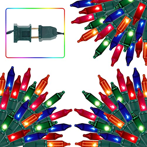3 Sets Christmas Lights, 150 Count 33 FT Each Mini String Lights, Green Wire Fairy Lights, 120V UL Certified Connectable Xmas Tree Light for Holiday Winter Patio Party Outdoor Decoration, Multicolor - color: Multicolor, size: 3 Pack
